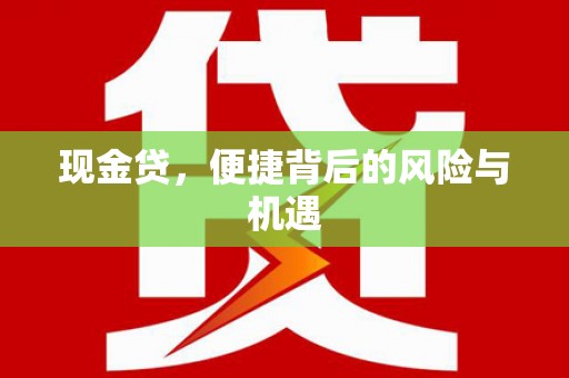 苏澳现金贷，便捷背后的风险与机遇