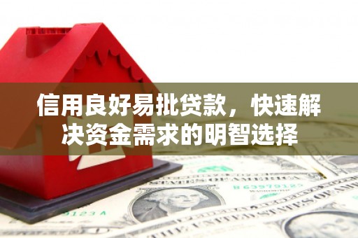 苏澳信用良好易批贷款，快速解决资金需求的明智选择