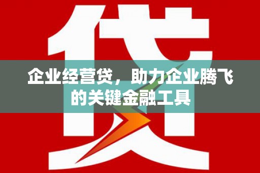 苏澳企业经营贷，助力企业腾飞的关键金融工具