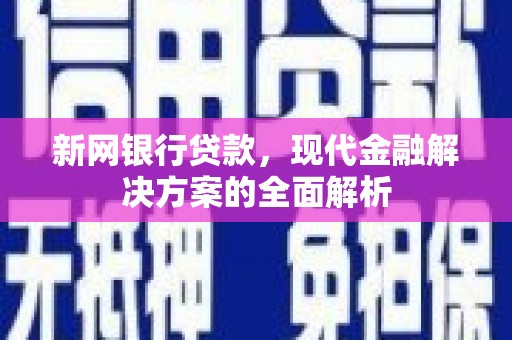 苏澳新网银行贷款，现代金融解决方案的全面解析