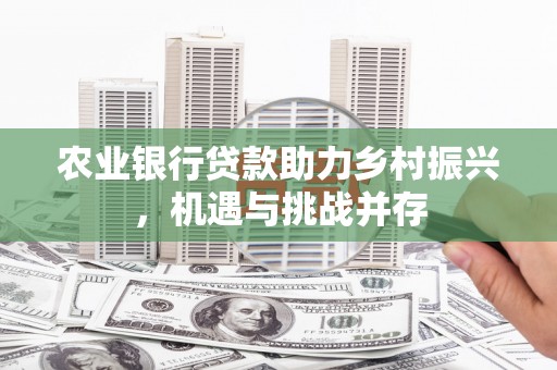 苏澳农业银行贷款助力乡村振兴，机遇与挑战并存