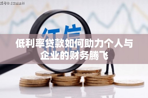 苏澳低利率贷款如何助力个人与企业的财务腾飞