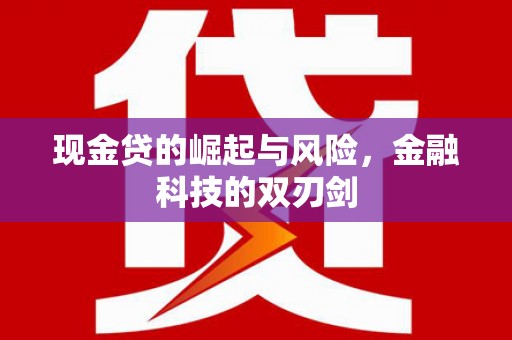 苏澳现金贷的崛起与风险，金融科技的双刃剑
