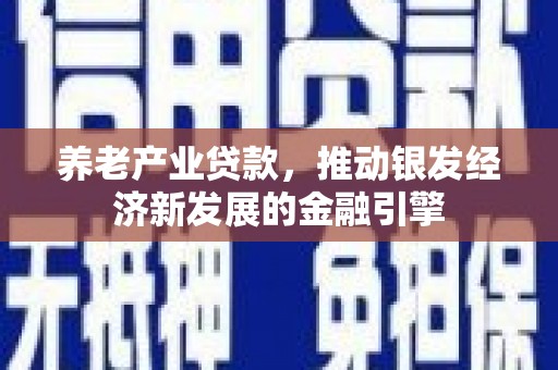 苏澳养老产业贷款，推动银发经济新发展的金融引擎